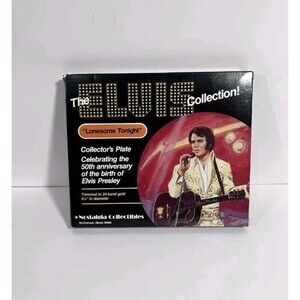 The Elvis Presley Collection "Lonesome Tonight" Collector Plate 50th Anniversary
